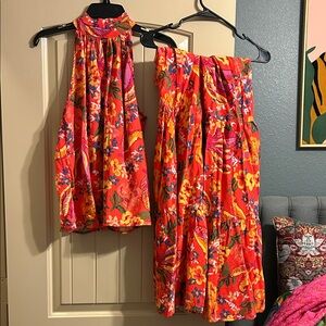 RACHEL Rachel Roy Red Floral Dress Set